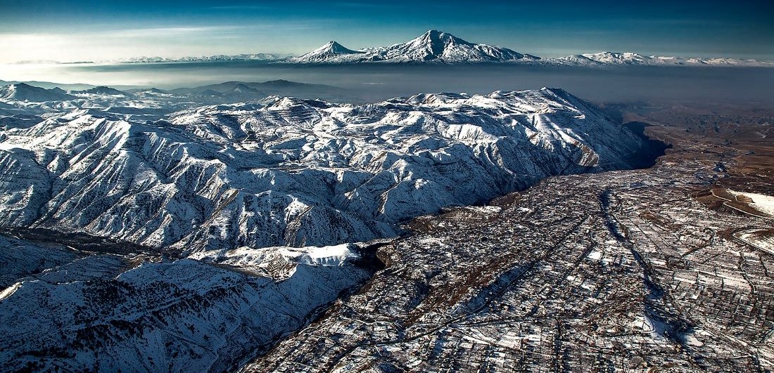 Armenia Garni region view from Mount Ararat