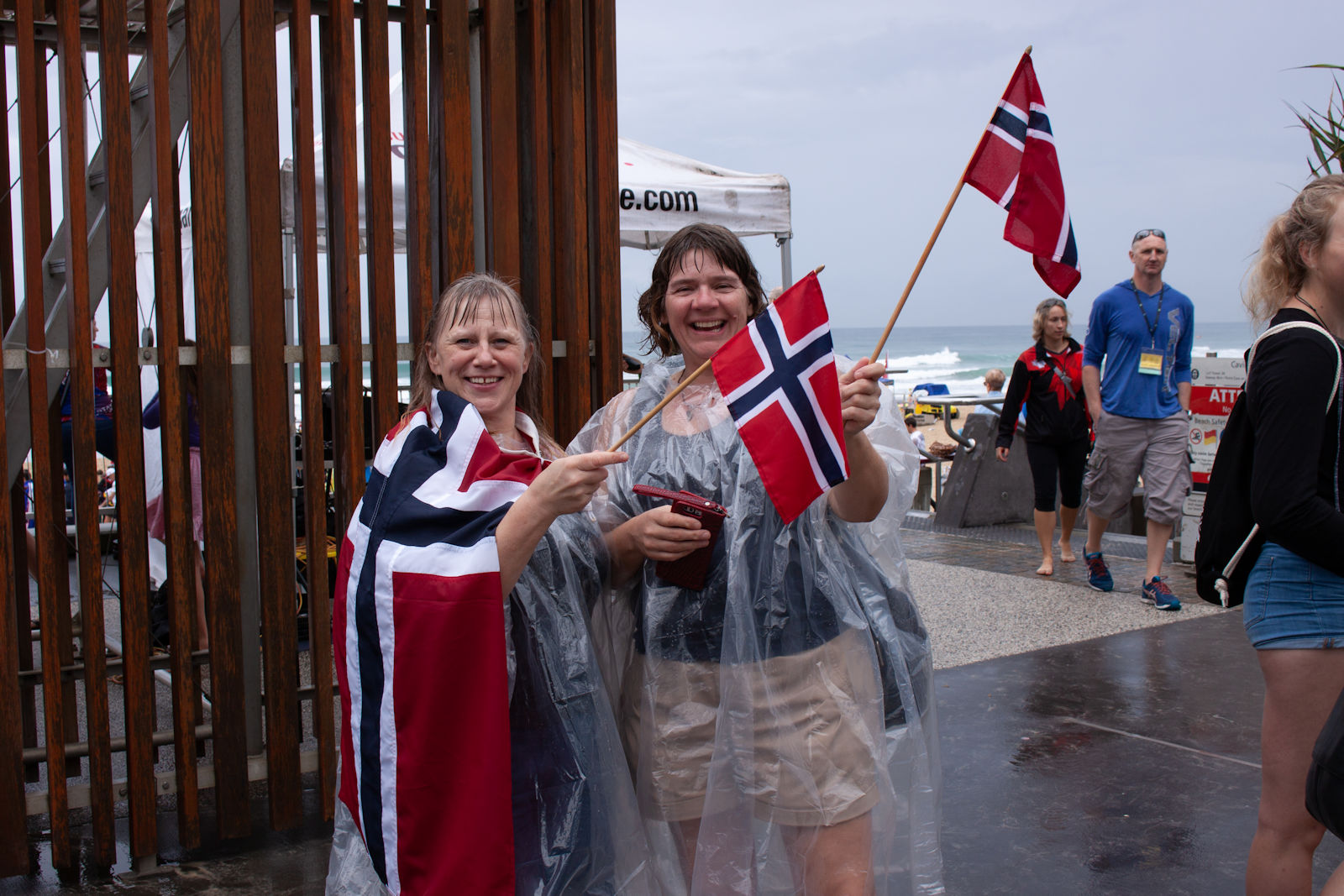 Norwegians enjoying the Rain